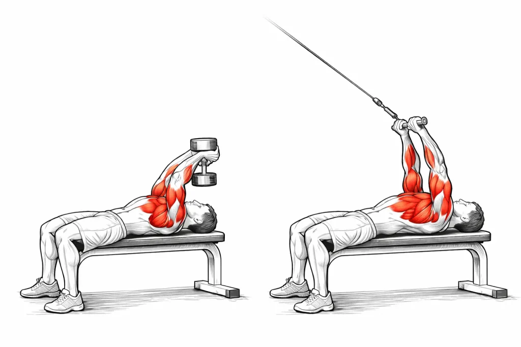 pull over haltère exercice grand dorsal musculation dos