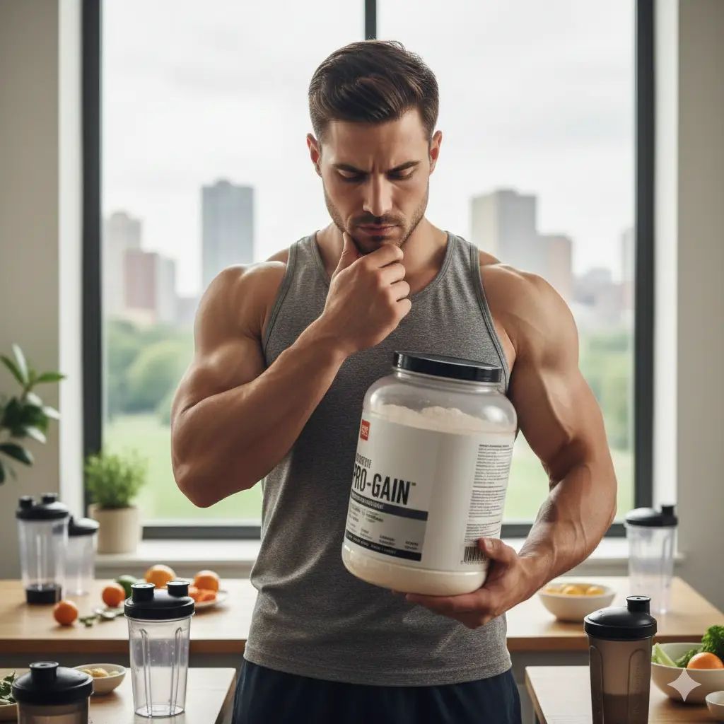 un homme qui se demande quelle quantité de protéines par jour pour prendre du muscle