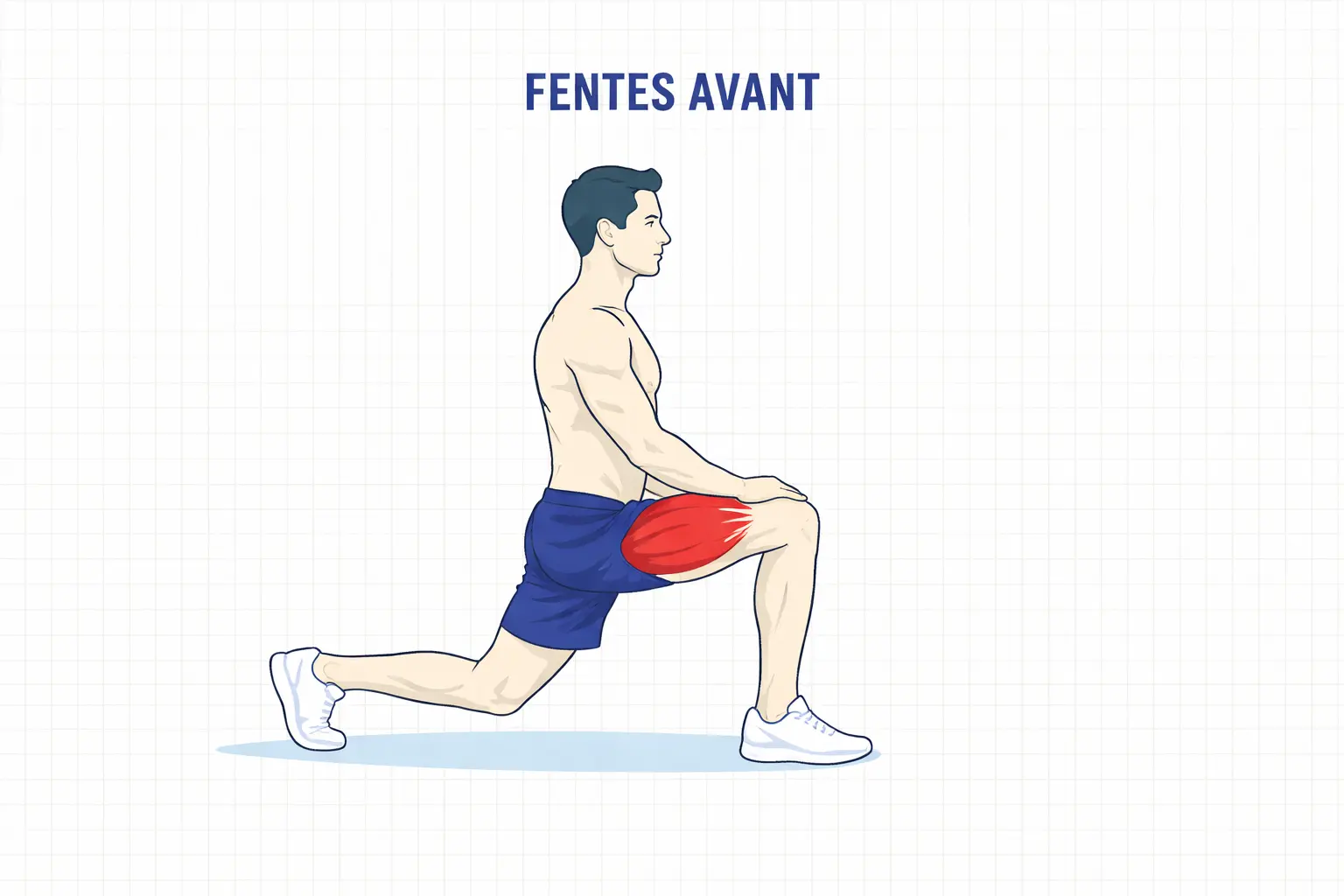 fentes avant exercice jambes à domicile musculation sans matériel