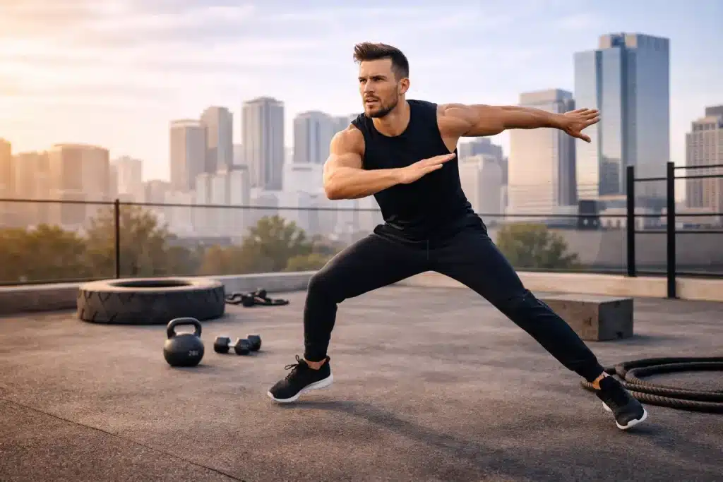 fentes laterales explosives exercice hiit jambes cardio