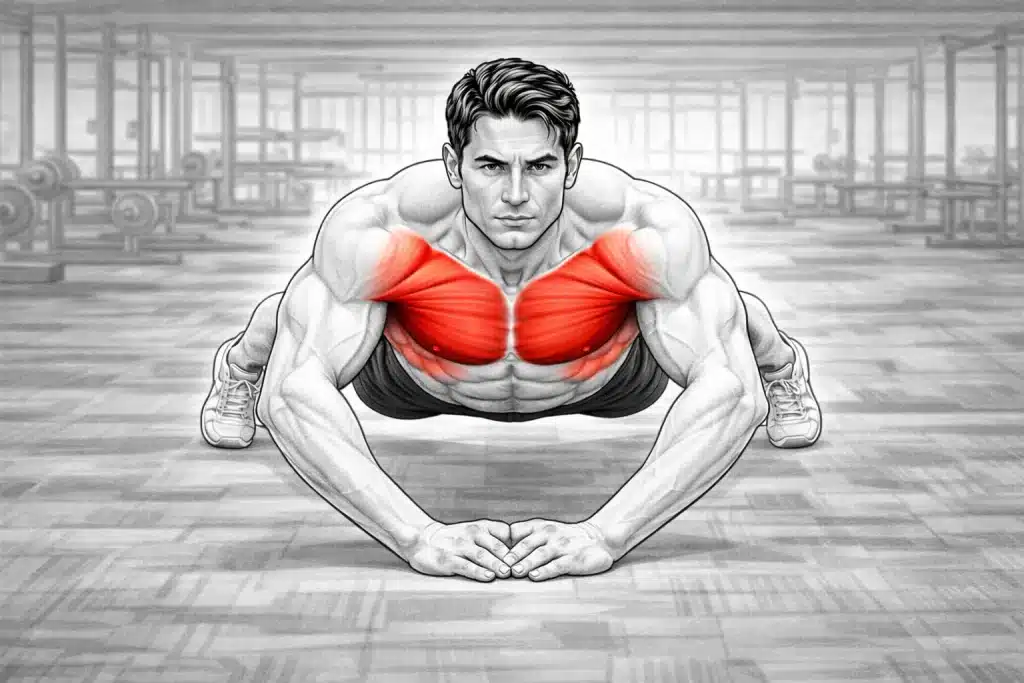 pompes diamant diamond push-up exercice pecs internes triceps maison