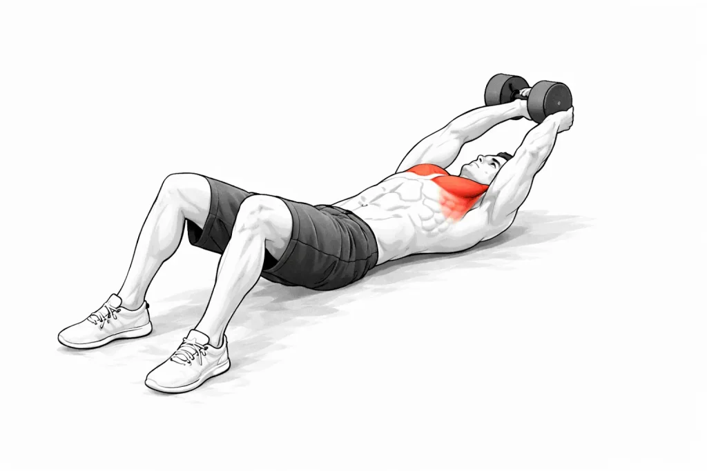 pullover haltère exercice pectoraux et dos musculation