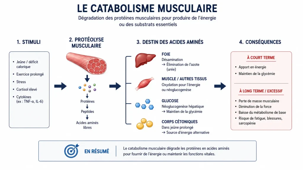 fonctionnement du catabolisme musculaire dans le cardio à jeun