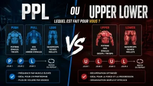 Comparaison entre programme PPL et Upper Lower en musculation pour prise de muscle et progression
