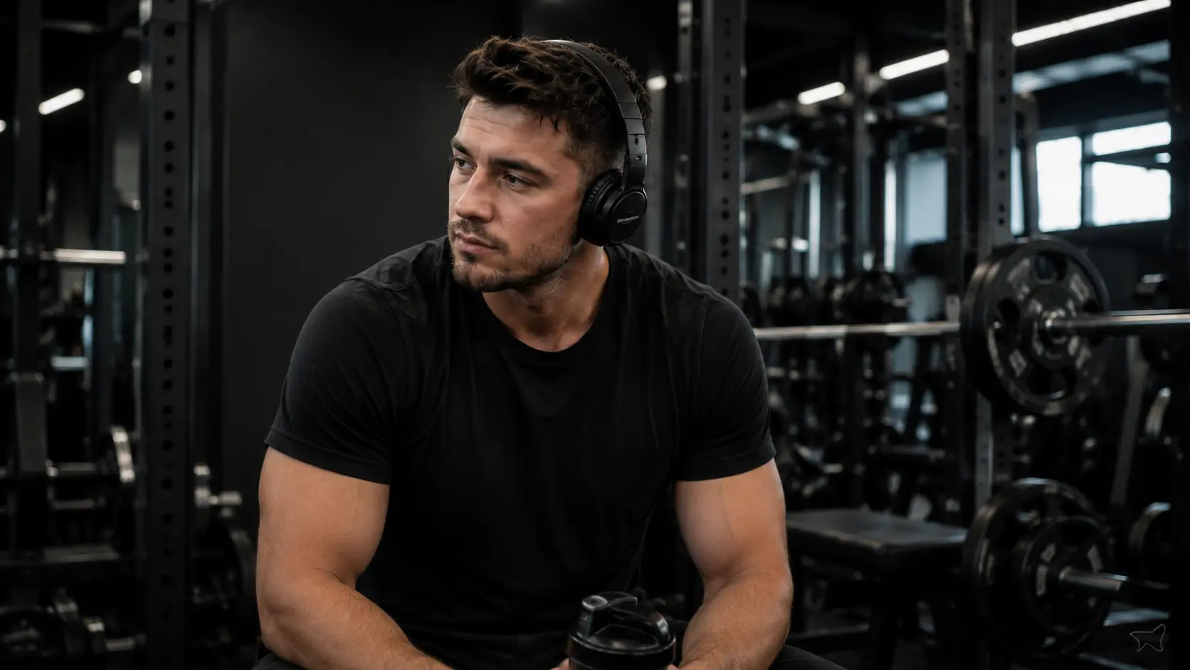 Athlète chronométrant son temps de repos entre deux séries de musculation pour maximiser l'hypertrophie musculaire