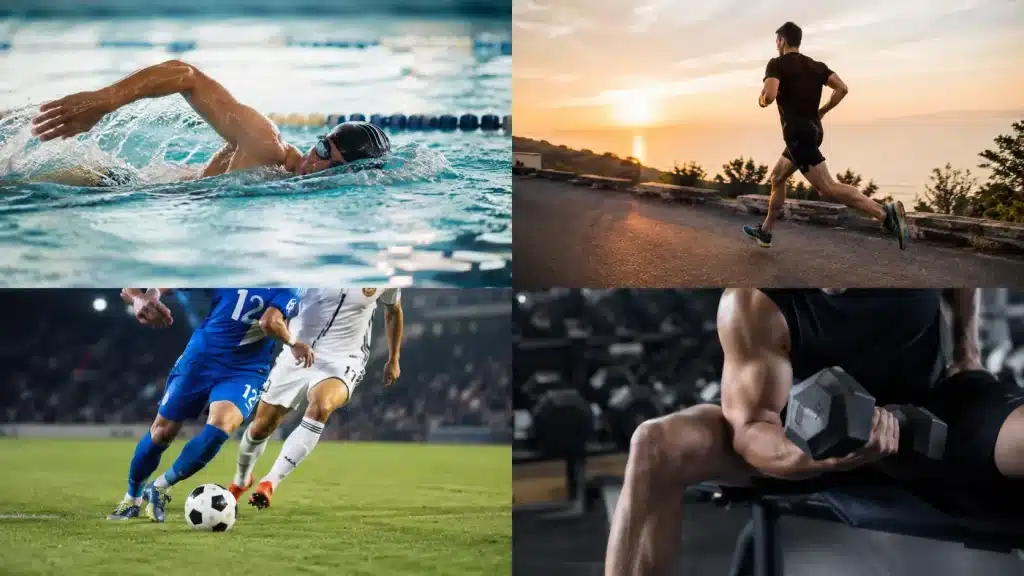 Comparaison des meilleurs sports pour perdre du gras : natation, course à pied, football et musculation.