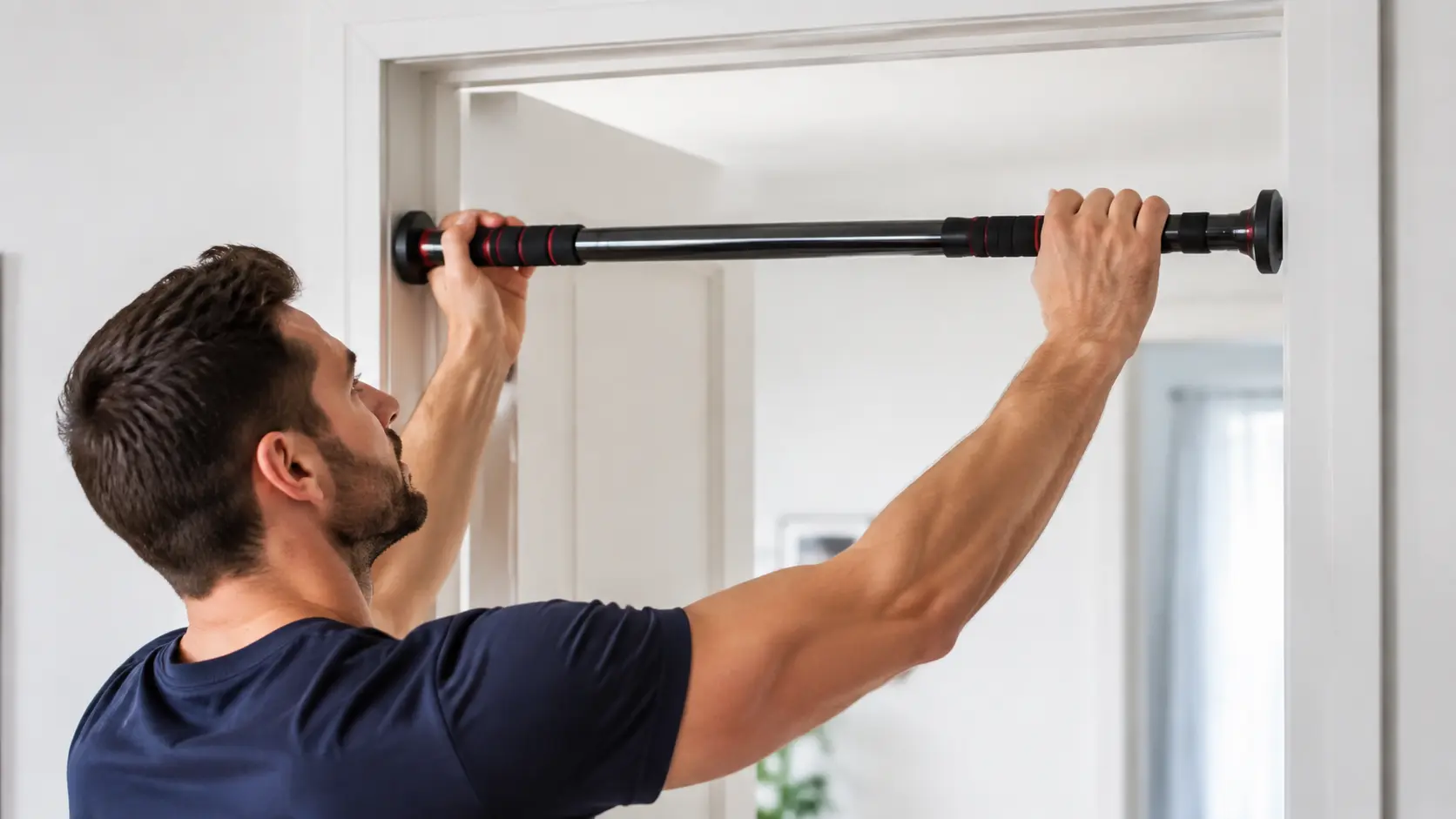 Installation d’une barre de traction sans perçage sur un cadre de porte